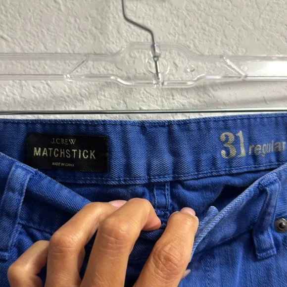 J. Crew Matchstick Jeans in Bold Blue 31 - Picture 3 of 5